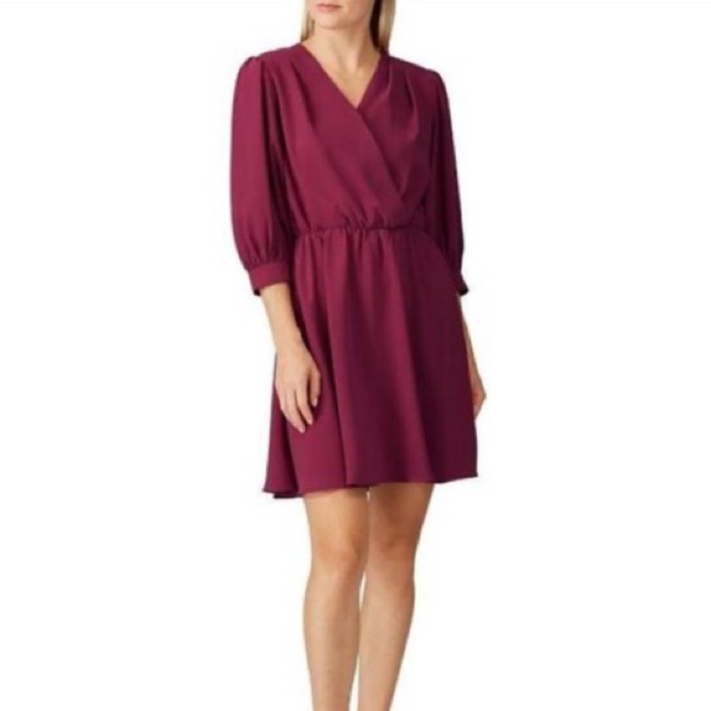 LAST CHANCE | Amanda Uprichard Alissa Puff Sleeve Mini Dress in Jam